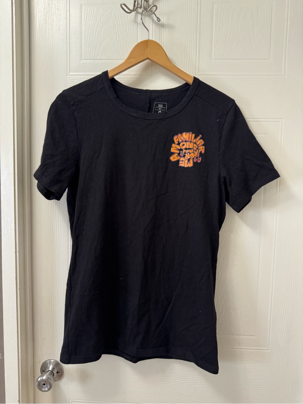 On Running Black Tee with White Interior Logo